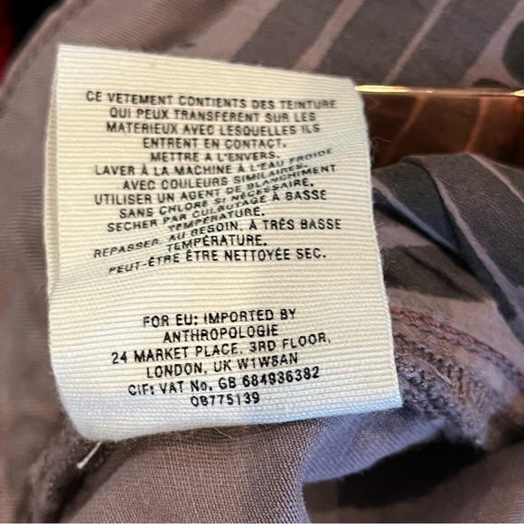 Anthropologie Relaxed Embroidered Chino Pants - Size 32 - Picture 15 of 16